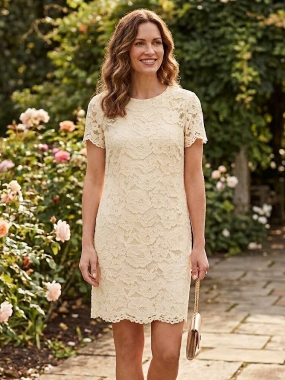 Ralph Lauren Ivory Lace Sheath Dress Size 12 NWT